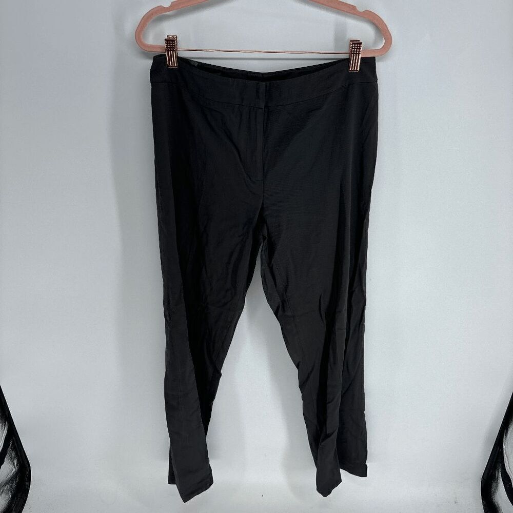 Eileen Fisher Trouser Womens Gray Preowned Ankle Straight Dress Pant Small